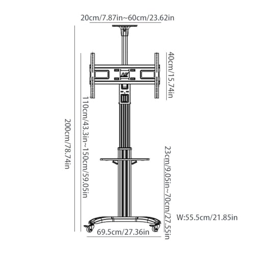 Soporte universal móvil para TV ENGENDER miniatura 2