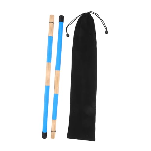 HANABASS 1 par paquete profesional de pinceles de percusión de madera para músicos de jazz y folk con diseño portátil y bolsa de tela miniatura 1