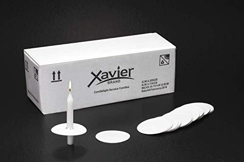 Candlelight Service Candle Bundles (50) 5" x 1/2" White Church Vigil Candles