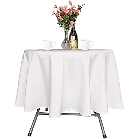 Trimming Shop 90 Inch Round Polyester Tablecloth Cover