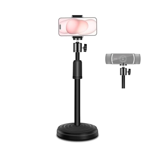 Urciwos Webcam Stand 12.6 Inch Web Cam Stand for Desk Adjustable Webcam Mount Camera Stand for Logitech Webcam C922 C930e C920S C920 C615 C960 C920x BRIO 4K NexiGo N60 Phones Cameras