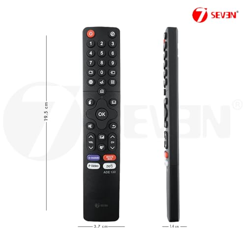 Image of 7SEVEN Compatible Smart TV Remote Control for Akai, Beston, Daiwa, Hyundai, Onix, Sansui, Vise, VW TV's Ensure Compatibility by Matching Original Remote Exactly with Listing Image for Optimal Use