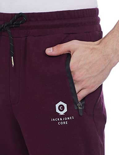 Image of JACK & JONES Men Grey Regular Fit Solid Track Pants