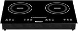 Suburban Dual Element Induction Cooktop for RV, Smoothtop, LED Display, Electric Stovetop with Child Safety Lock, Easy to Clean, 120V/60HZ, Black (‎‎3309A)