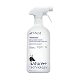 ATTITUDE All Purpose Cleaner Spray, EWG Verified, Vegan, Made with 94% Plant-Based Ingredients, Streak-Free for Kitchen, Bathroom, Glass & More, Lavender Scent, 800 mL