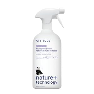 ATTITUDE All Purpose Cleaner, EWG Verified Multi-Surface Products, Vegan, Naturally Derived Multipurpose Cleaning Spray, Lavender, 27.1 Fl Oz