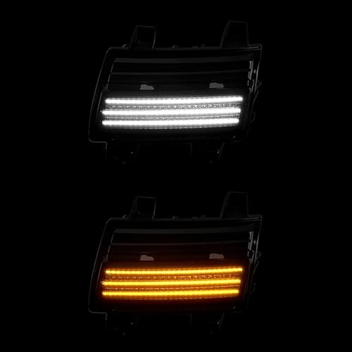Dynamiczne światło kierunkowskazu LED przedni zderzak biały DRL żółty płynący kierunkowskaz dla Jeep dla Wrangler JL 2018-2022 boczny znacznik błotnik koło brwi