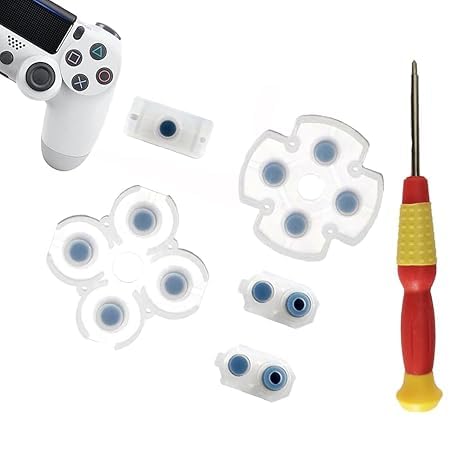 RORAJKHOT 1 Set Silicone Conductive Rubber Pads Replacement Compatible with PlayStation 4 PS4 Controller Parts Compatible with JDM-050/055 Toy Review India (Iknoor World )
