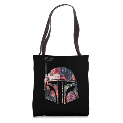 Tote bag Star Wars Boba Fett floral idéal pour le shopping et les cours