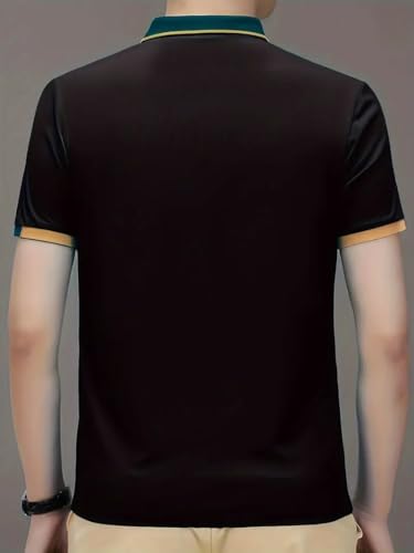 Image of TAGAS Mens Polo T-Shirt || Men's Color Block Polo Tshirt | Short Sleeve Casual Pullover with Collar |Casual Wear for Men | Mens Regular FIT T-Shirts