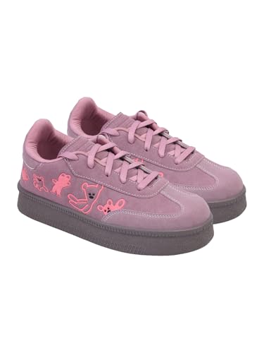 Image of Shoetopia Women's Casual Sneakers | Lace-Up Low-Top Shoes with Cushioned Sole | Trendy Daily Footwear Walking Shoes