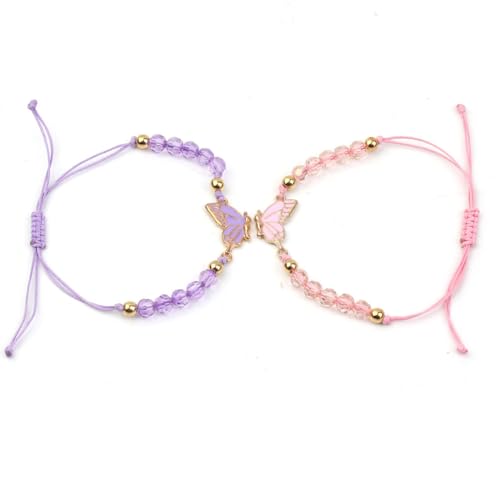 Butterfly Friendship Necklaces and Bracelets BFF Matching Jewelry for 2 Best Friends4
