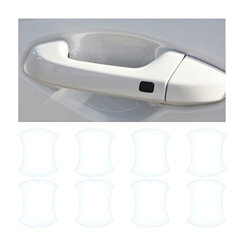 Carbon Fiber Car Door Protector - 8PCS Anti-Scratch Film, Non-Marking, Self-Adhesive for All Cars (Clear)