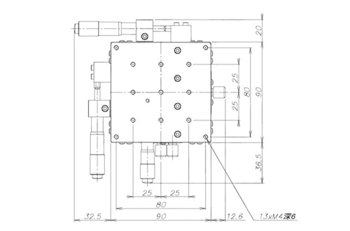 Plateforme de déplacement manuel LD90-LM en aluminium de métrologie - 3