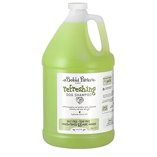 Image of Bobbi Panter Refreshing Dog Shampoo Eucalyptus, Mint, Chamomile & Rosemary - Hydrating Natural Formula for Clean Fresh Coat, Tear-Free, 30:1 Concentrate, Made in USA, 1 Gallon