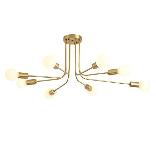 Luminária De Teto Nórdica Moderna 12 Luzes Lustre Sputnik Lustre De Latão Dourado Iluminação Pendente Vintage