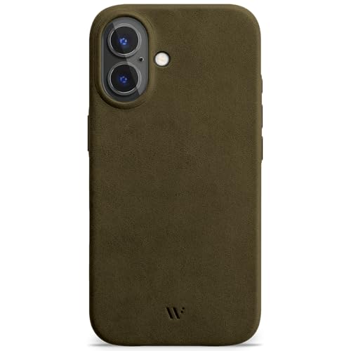Protection cuir iPhone 17 vintage olive pour votre quotidien