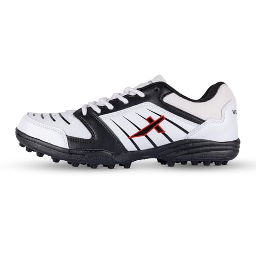 Image of Vector X Striker Cricket Shoes for Men & Boys Synthetic Leather Upper PVC Sole Studs Lace up Closure Lightweight & Durable Sports Shoe Ideal for Turf, Ground & Hard Surfaces