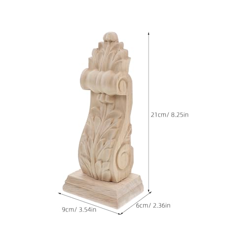 Décoration d'angle de colonne romaine en bois pour bibliothèque - 3