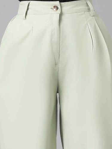Image of KOTTY Womens Cotton Blend Straight Fit Trousers