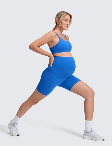 Image of CRZ YOGA Maternity Biker Shorts 6 inch | Butterluxe, Extremely Soft, Gentle Compression, Yoga, Super High Rise, U-shaped Belly, Pregnancy and Postpartum