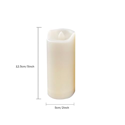 Image of 2 inchx 5 inch LED Flameless Candles with Timer Battery Operated Outdoor LED Lights Fake Flickering Waterproof Candles for Home Decorations Garden Decor Wedding Party Christmas Party Set of 2