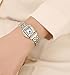 SLYHHZHMY Women's Temperament Watches, Square Dial Watches, Waterproof Quartz Watche (Gold Color)