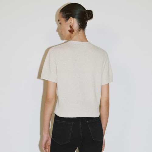 Image of URBAN REVIVO Women's Cardigan Sweaters Short Sleeve V Neck Gold Button Down Cropped Knit Casual Summer Tops