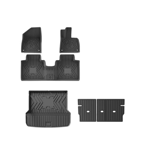 QUYKIGHRT フロアマット トランクマット 全天候型 フロントリアカーゴライナーマット ZEEKR 7X 対応 滑り止めフットパッド アクセサリー(RHD 6PCS)