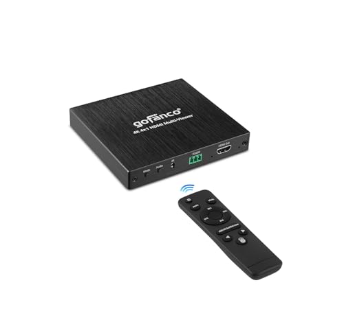 Multivisor HDMI 4K gofanco 4x1 con QuadView y control remoto