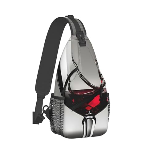 Wine Glass Stylish Men'S Messenger Bag - Durable Polyester, Huge Capacity & Adjustable Strap2