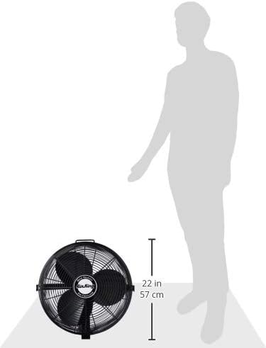 Miniatura 8 de Air King 9518 Ventilador de montaje en pared de grado industrial de 18 pulgadas 16 caballos de fuerza negro