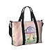 Cartoon mushroom Printed women's handbag, portable crossbody bag, suitable for fitness, travel.