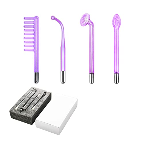 Elitzia Tubo facial haute fréquence Gas Wands, soin de la peau, traitement de l'acné, ETS70 (6 en 1 boîte, violet)
