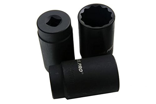 US Pro 5-teiliges Nabenmutter-Steckschlüssel-Set 1/2 Zoll – 30-36 Mm, Chrom-Molybdän