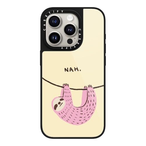 CASETiFY �O���[�Y iPhone 15 Pro �P�[�X [�����h�~/���ϖh�~/MagSafe�Ή�] - Nah - Not So Vanilla - �N���A