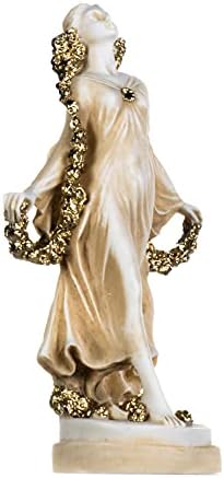 BeautifulGreekStatues FLORA Goddess Golden Maiden of Blossoms Flowers Molded Marble Statue Sculpture