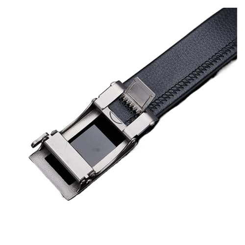 Belt Fashion Men Genuine Leather Belt Automatic Buckle Adjustable Ratchet Belt Jeans Belt Formal Belt Ornament(115CM,Chang5-biao86)3