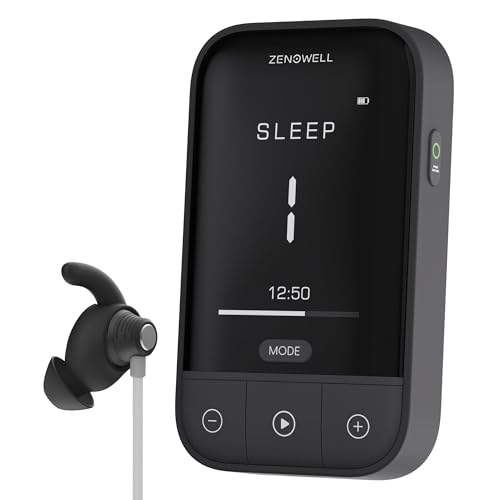 ZenoWell Vita Vagusnervenstimulationsgerät Elektrische Reizstromgerät der Vagus für besseren Schlaf Stressabbau Tragbarer Nervenstimulator für Energie Entspannung ohne APP Digital Detox 3 Modi