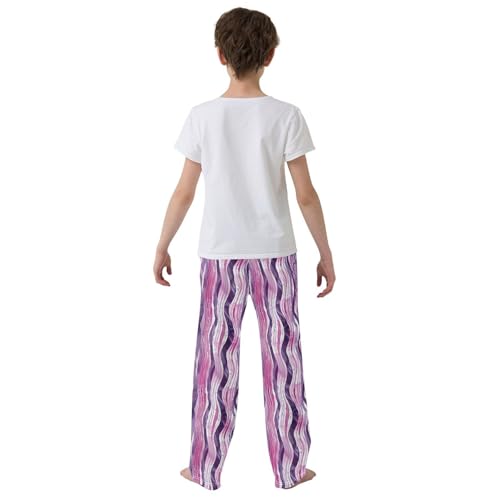 Pajama Pants Purple Watercolor Stripes PJ Bottoms Sleepwear Lounge Sleep Pant with Pockets3