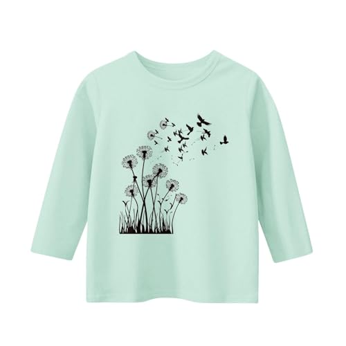 Girls 3/4 Sleeve T-Shirt Floral Print Graphic Tee Kids Crewneck Summer Casual Top Toddler Trendy Blouse Fall Clothes2