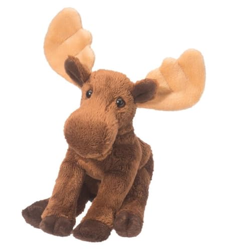 Image of Douglas Sigmund Moose Plush Stuffed Animal – Soft, Realistic Forest Wildlife Toy, Cuddly Gift for Kids & Collectors, 10-inch Long