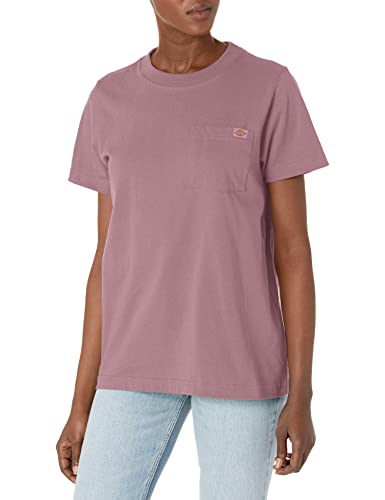 Dickies Womens Womens Short Sleeve Heavyweight T-Shirt T Shirt Lilac X-Large US
