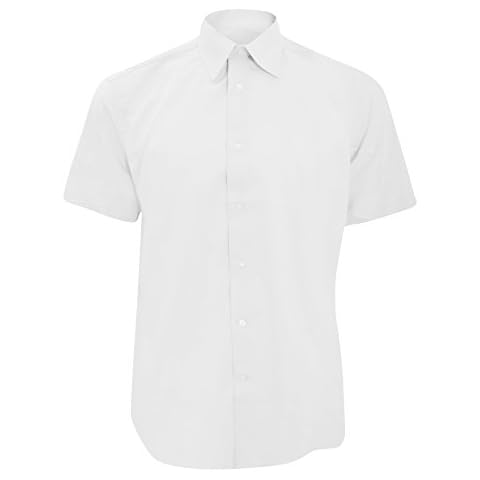 Russell Collection Mens Oxford Shirt - White Cover