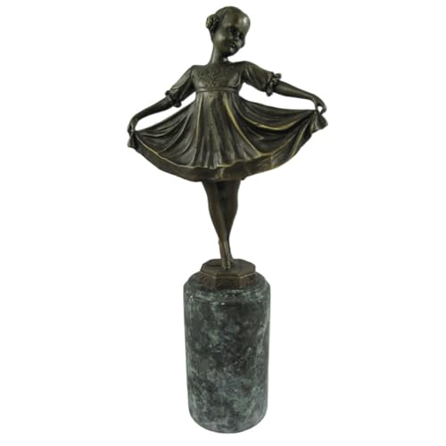 Antikas - Figura in bronzo di alta qualità, patinata, Art Déco, su base in marmo, altezza 32 cm
