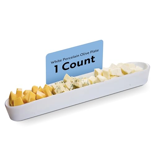 Porcelain Siluro Olive Plate 12 inches 1 Count Box