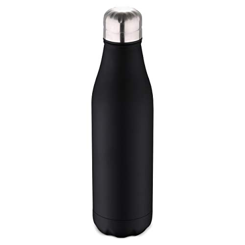 Bergner Botella Termo Cola 500Ml Acero Inoxidable Negro Walking Anywhere, 500 Ml