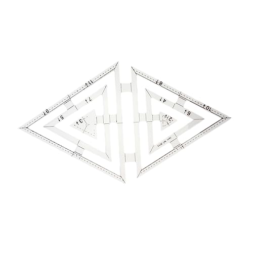 ARTSEWPLY Patchwork Ruler Template Double Triangle Acrylic Craft Tool for Sewing and Tailoring Transparent Design for Easy Measuring and Marking for Quilting Projects