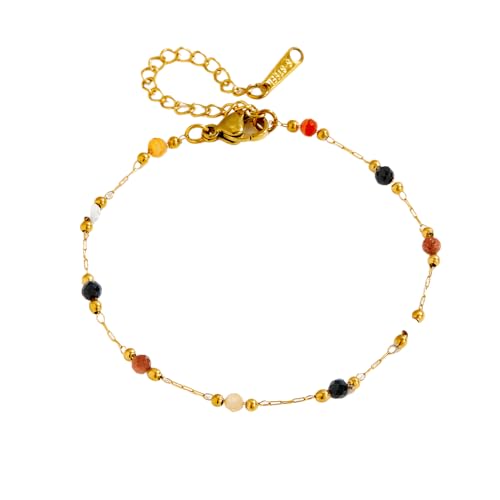 Ensemble de bijoux unique et élégant en pierres naturelles et acier titanium – accessoire pour remise de diplômes, bal de fin d’année, confirmation et...