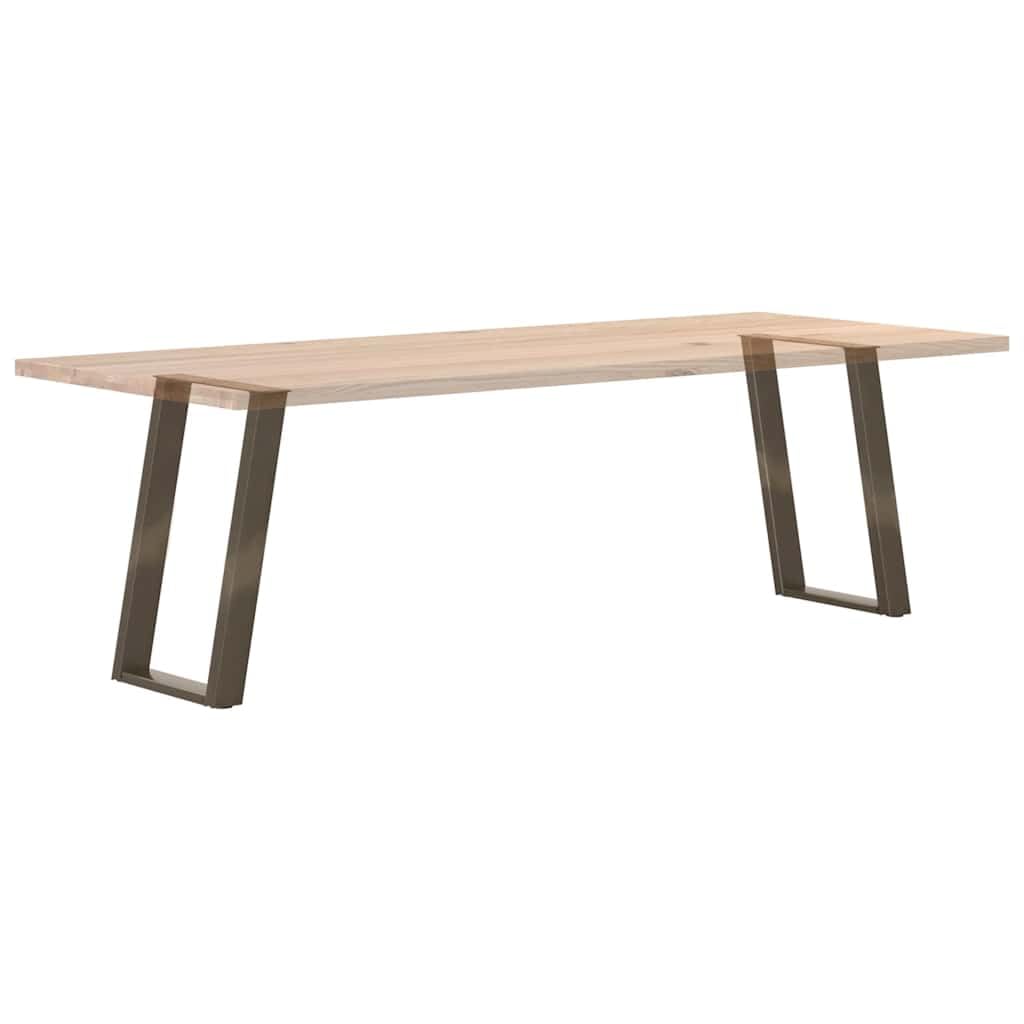 Gambe per Tavolo a Forma di U 2 Pezzi Acciaio Naturale 50x72-73 cm